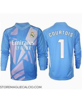 Real Madrid Thibaut Courtois #1 Portiere Maglia Gara Casa Repliche 2024-25 Maniche Lunghe